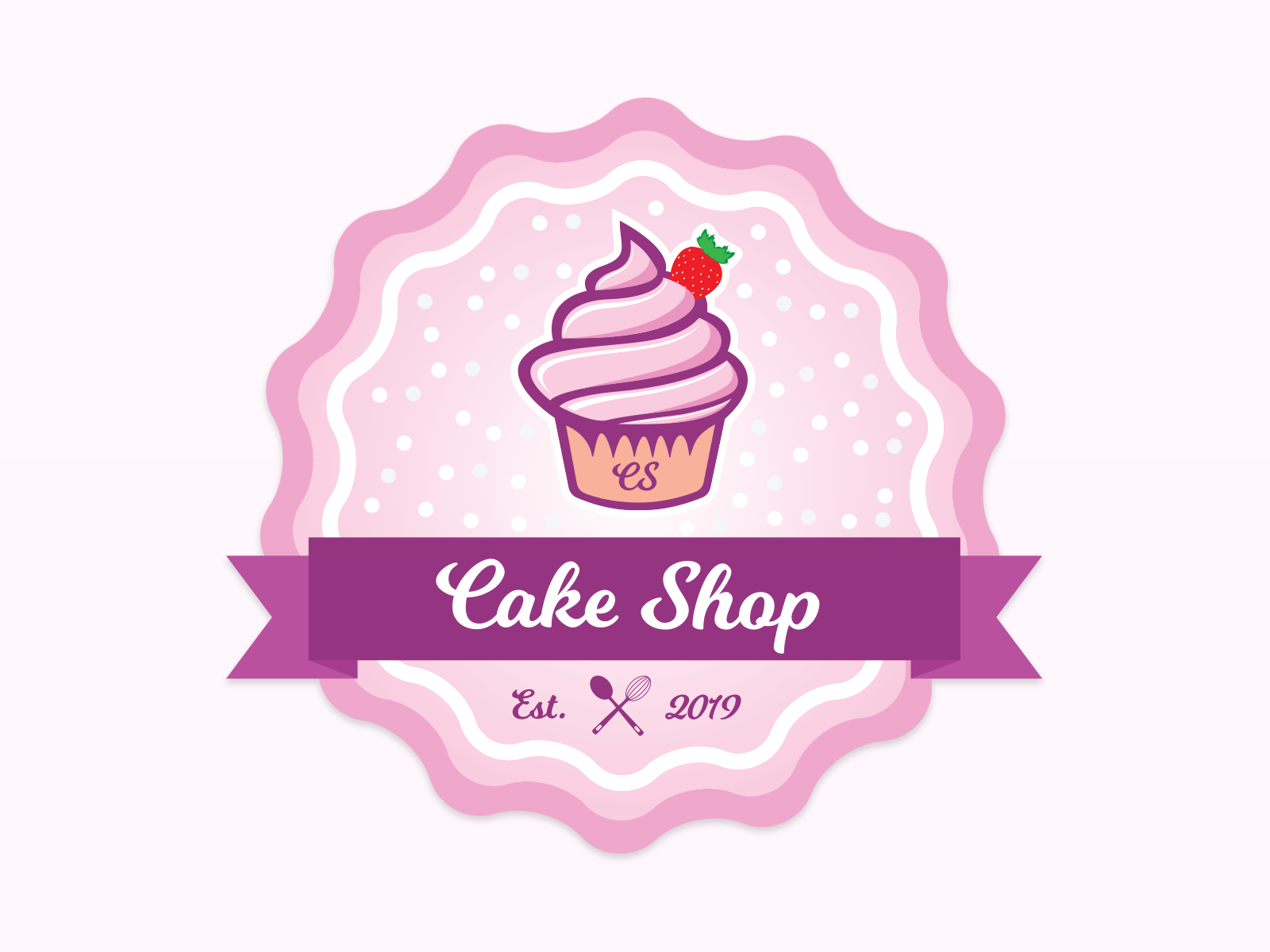 Cake Shop Badge Logo 4x 