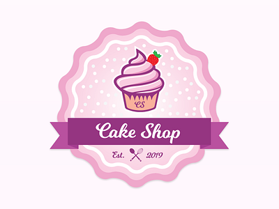Cake Shop badge logo badge badge design badgelogo cake cakeshop cupcake design logo