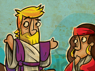 Dbf Hagar bible character illustration