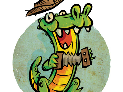 Gator cartoon character gator illustrator mascot photoshop