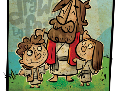 Dbf Jesus Kids character design illustration illustrator jesus kids photoshop