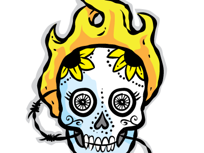 Tbf Skulll character design illustration logo mascot skull