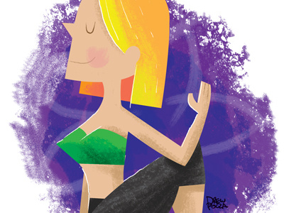 Yoga Twist illustration photoshop yoga