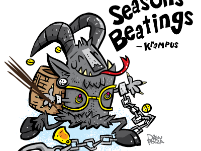 Krumpus adobe character illustration krampus nipples