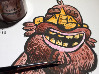 Bigfoot Color bigfoot dr inks martins monster sketch