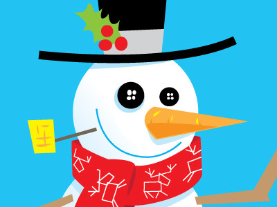 Snowman cartoon christmas drew pocza mascot snowman