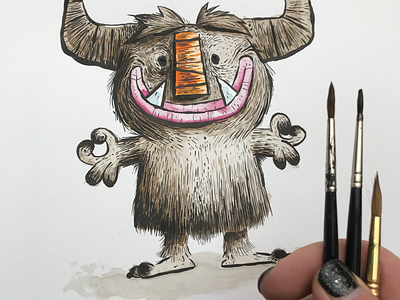 Critter brushes character character design inks monster