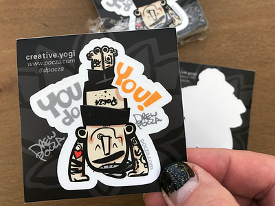 You do you STICKERS character design sticker yoga