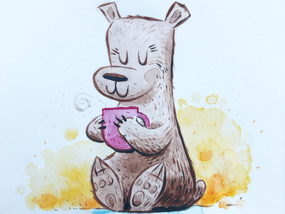 Momma Bear bear brushes character design inks