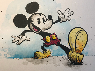 Mickey brushes disney inks mickey mouse