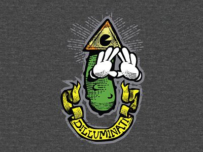 Dilluninati shirt character design illuminati illustration