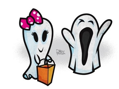 Ghosts drew pocza ghosts illustration stock