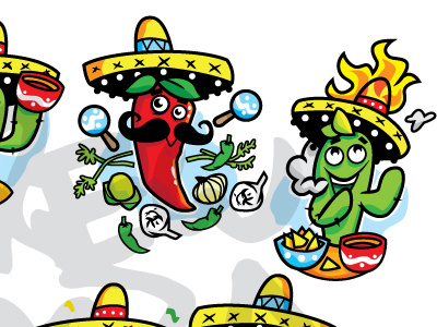 Cactus Sheet food industry illustration mascots packaging