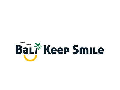Bali Keep Smile branding clean design flat identity illustration logo minimal type typography vector