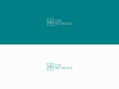 108 RETREATS branding clean design flat identity illustration logo minimal shirt vector