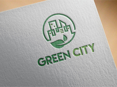 Green City design green logo logo design vector