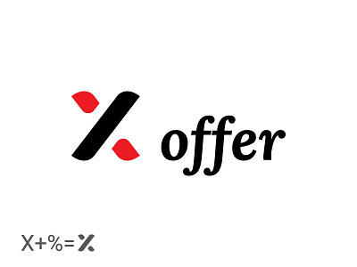 x + % logo design