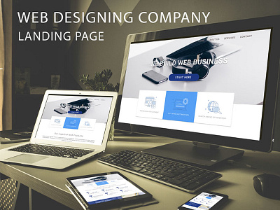 Web Designing Company Landing Page illustration interaction design ui