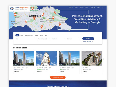 Geo Properties design property rent sell website