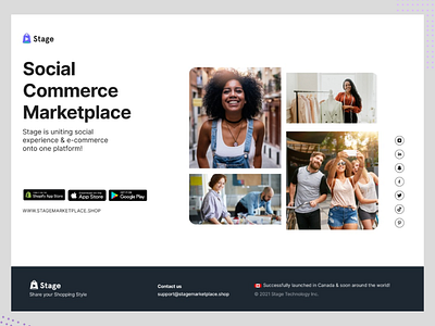 Stage website design : Social Commerce