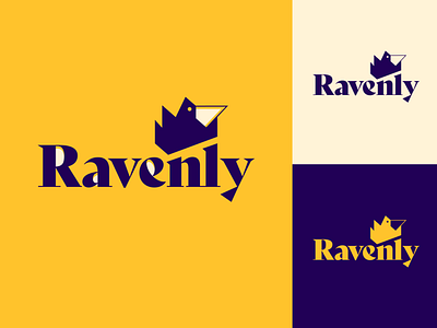 Ravenly logo design belyfont bird brand branding crow design logo logo design raven seriffont typography vector