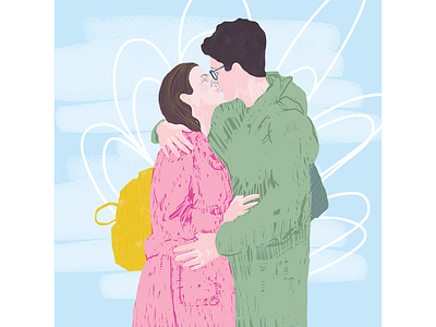 Caroline & David couple digitalart digitalillustration illustration love lovers