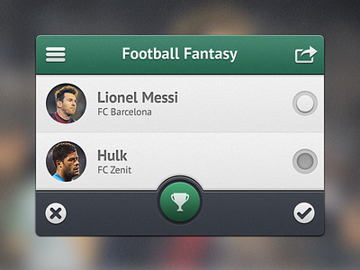 Football App UI [Psd] app freebies ios ipad iphone ui