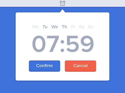 Alarm Clock Widget [PSD] app blue freebie ui white widget