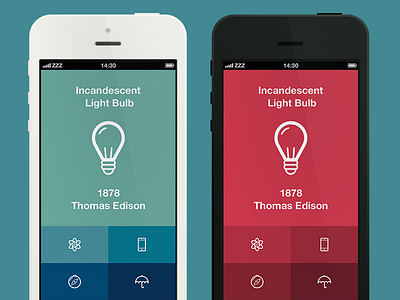 Invention Of The Day App app blue flat green invention iphone red ui