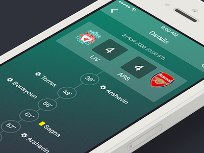 Football App [WIP] app blur football ios7 iphone ui