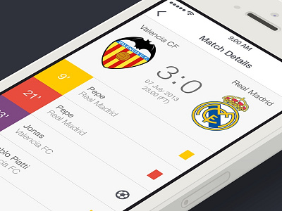 Football App v2 app flat football ios7 iphone ui