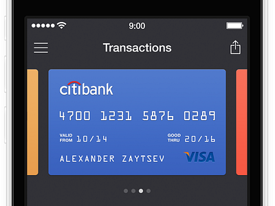 [WIP] Finance App app card credit finance ios7 ipad iphone stuff ui