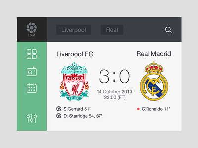 Soccer Widget [Freebie] app football freebie psd soccer ui widget