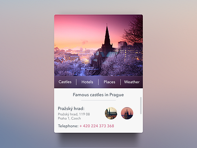 Prague Widget [Freebie] app freebie prague psd ui widget