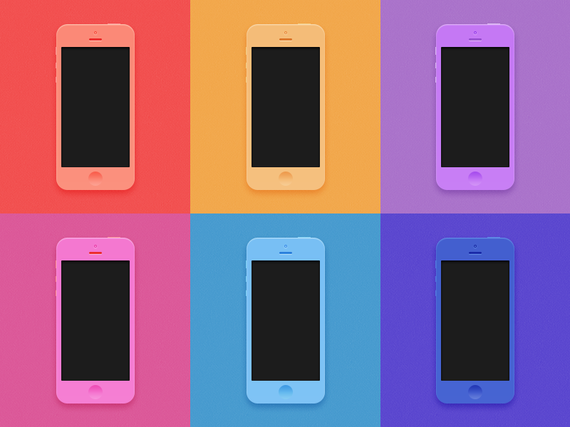 Color iPhones by Alexander Zaytsev on Dribbble