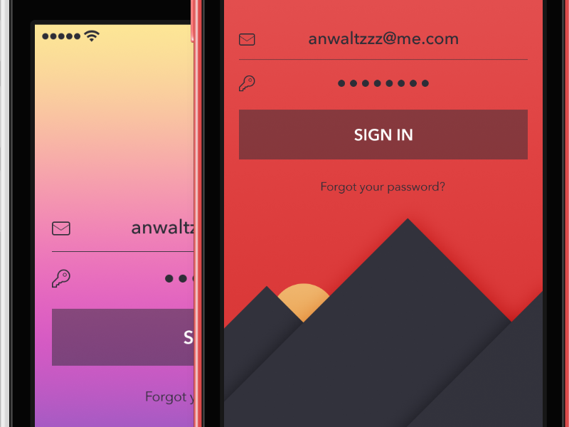 Japanese App [Login Screen] by Alexander Zaytsev on Dribbble