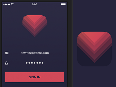 Icon and Sign-In Screen for upcoming project app development icon ios7 iphone screen sign in ui
