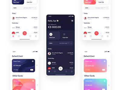 MultiPay — More Exploration app dark finance gradient ios iphone ui