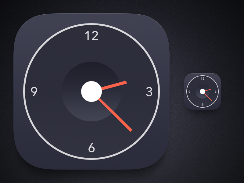 iPhone Clock App Icon  Clock  Icon  by Alexander Zaytsev on Dribbble