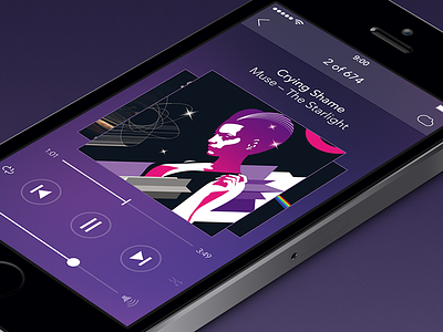 Player iOS 7 [WIP] app audio ios7 ipad iphone player ui