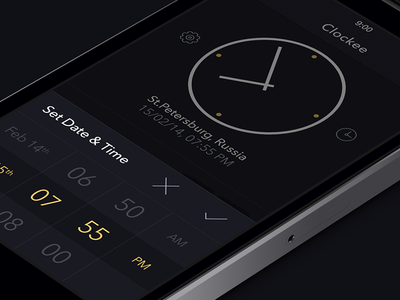 Clocks App app clock ios7 ipad iphone picker ui