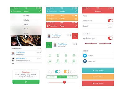 Foodie UI Kit app food ios7 ipad iphone kit ui