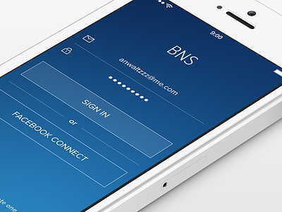 BNS — app for iPhone [Login Screen]