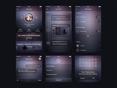 Ui Kit for ewebdesign.com [Freebie] app dark ewebdesign kit ui