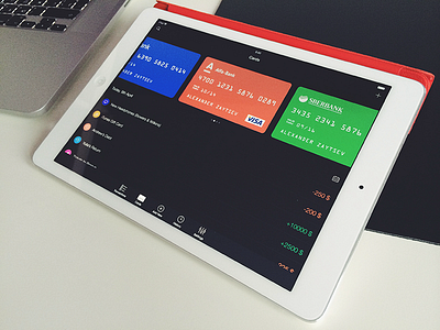 Walle Finance App [iPad] app cards finance ios7 ipad iphone ui walle