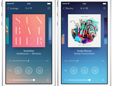 Skins for iOS7 Player app ios7 ipad iphone music skins ui