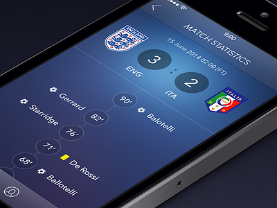 Secret Football App [Statistics Screen] app football icon ios ipad iphone