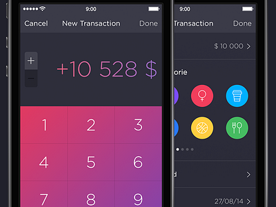Walle Finance App [New & Edit Transactions] app creative finance ios7 ipad iphone market ui walle