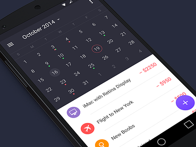 Walle Finance App [Android Calendar] android app calendar finance walle
