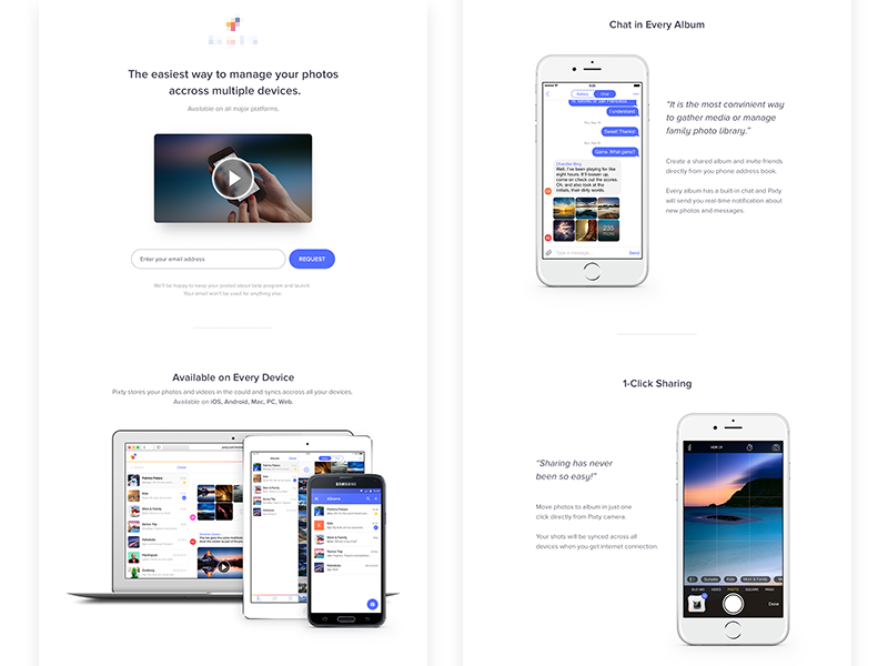 Super simple landing page by Alexander Zaytsev on Dribbble